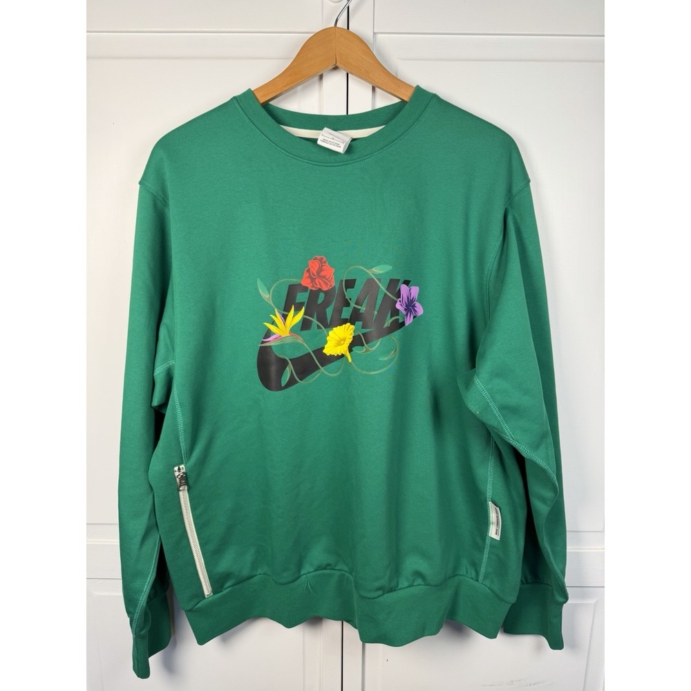 Nike Mens Giannis Standard Issue Graphic Basketball Crew Sweatshirt Green Large